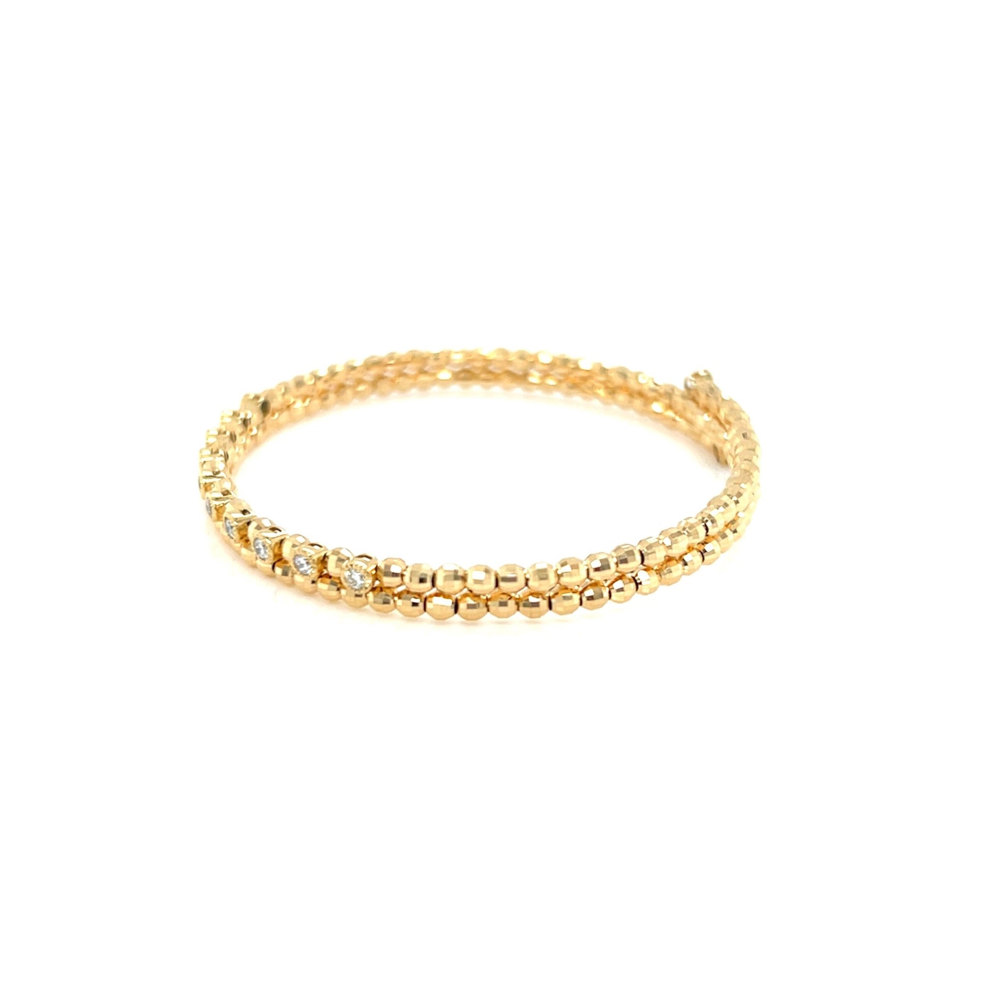Bezel Diamond Flexi Bangle 0.4ct - JMW Jewelry Wholesale