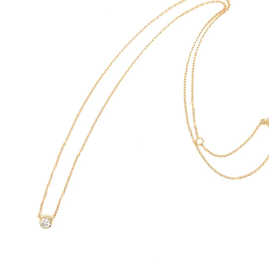 Bezel Flat Loop Necklace 0.2ct - JMW Jewelry Wholesale