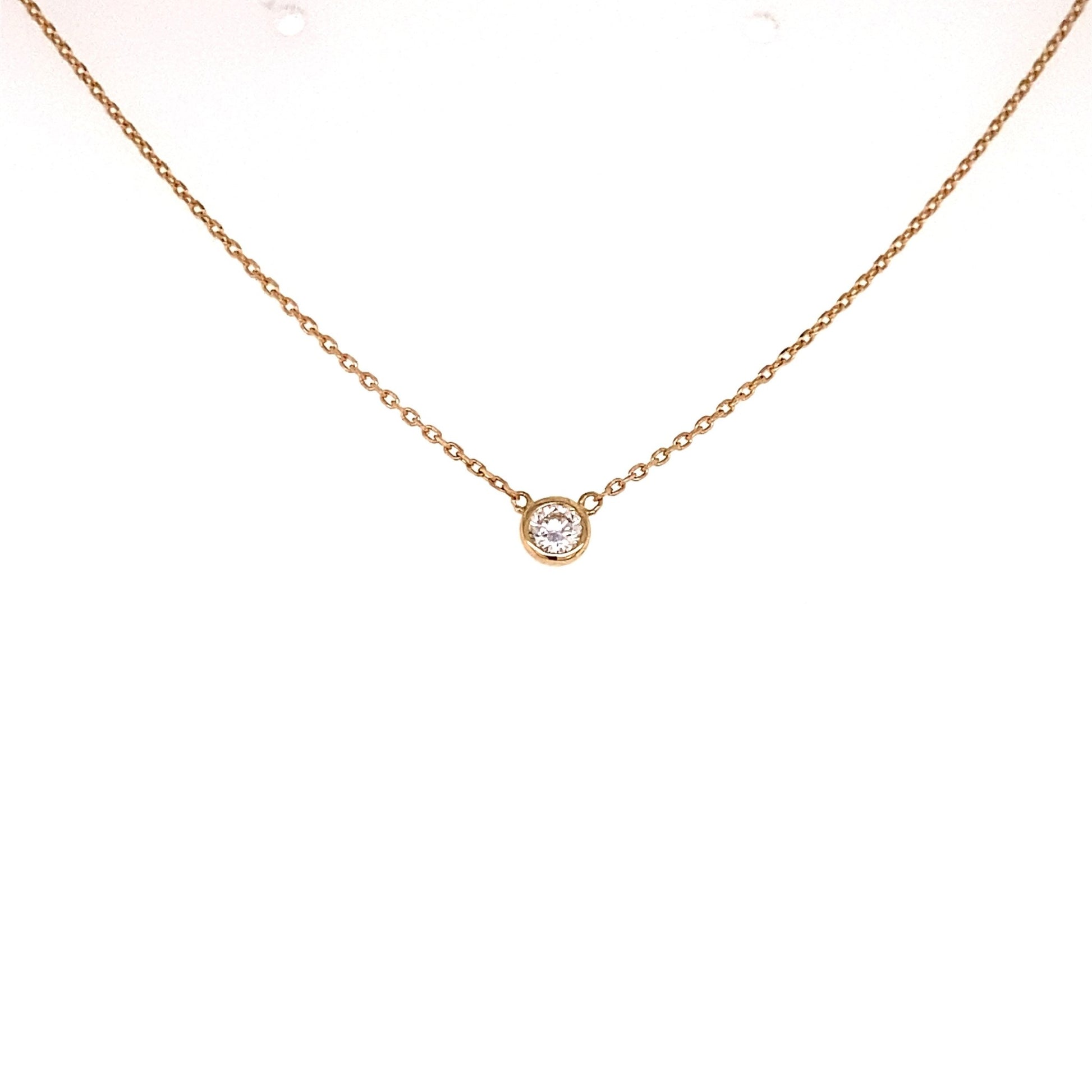 Bezel M Necklace 0.07ct - JMW Jewelry Wholesale