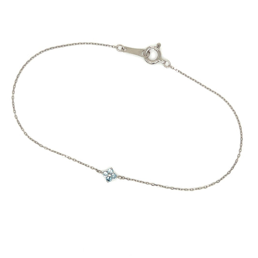 Blue Topaz Clover Bracelet - JMW Jewelry Wholesale