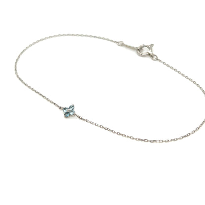 Blue Topaz Clover Bracelet - JMW Jewelry Wholesale