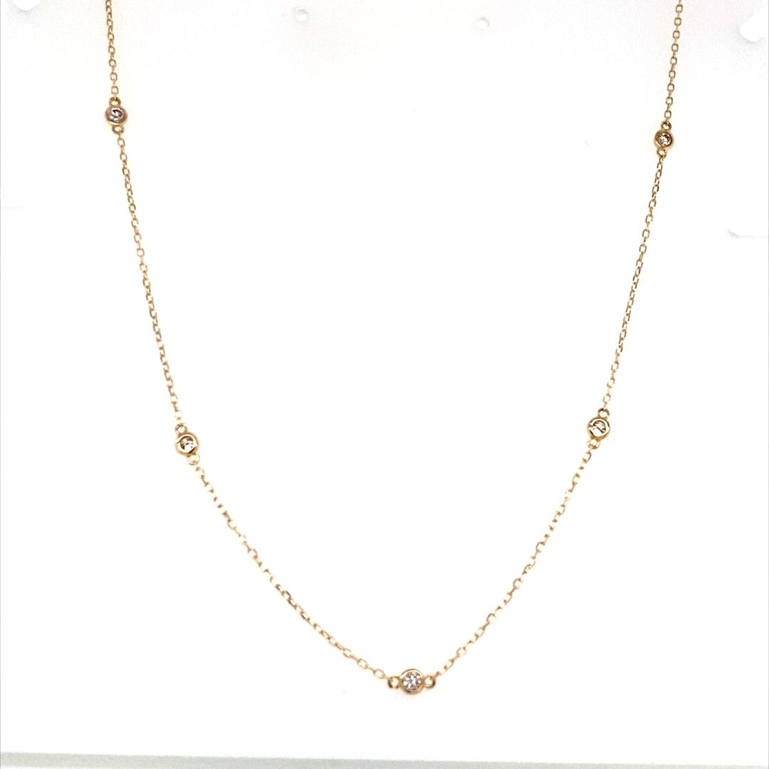 Bubble Station Necklace 0.3ct - JMW Jewelry Wholesale