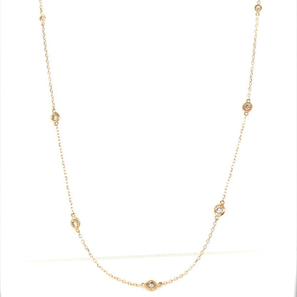 Bubble Station Necklace 0.5ct - JMW Jewelry Wholesale