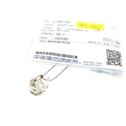 CGL Dancing Stone Horseshoe Necklace 0.5ct - JMW Jewelry Wholesale