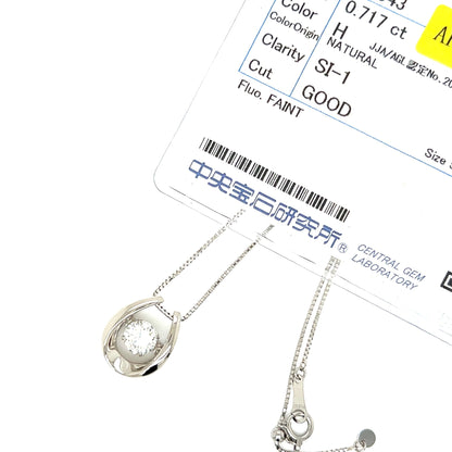 CGL Dancing Stone Horseshoe Necklace 0.7ct - JMW Jewelry Wholesale