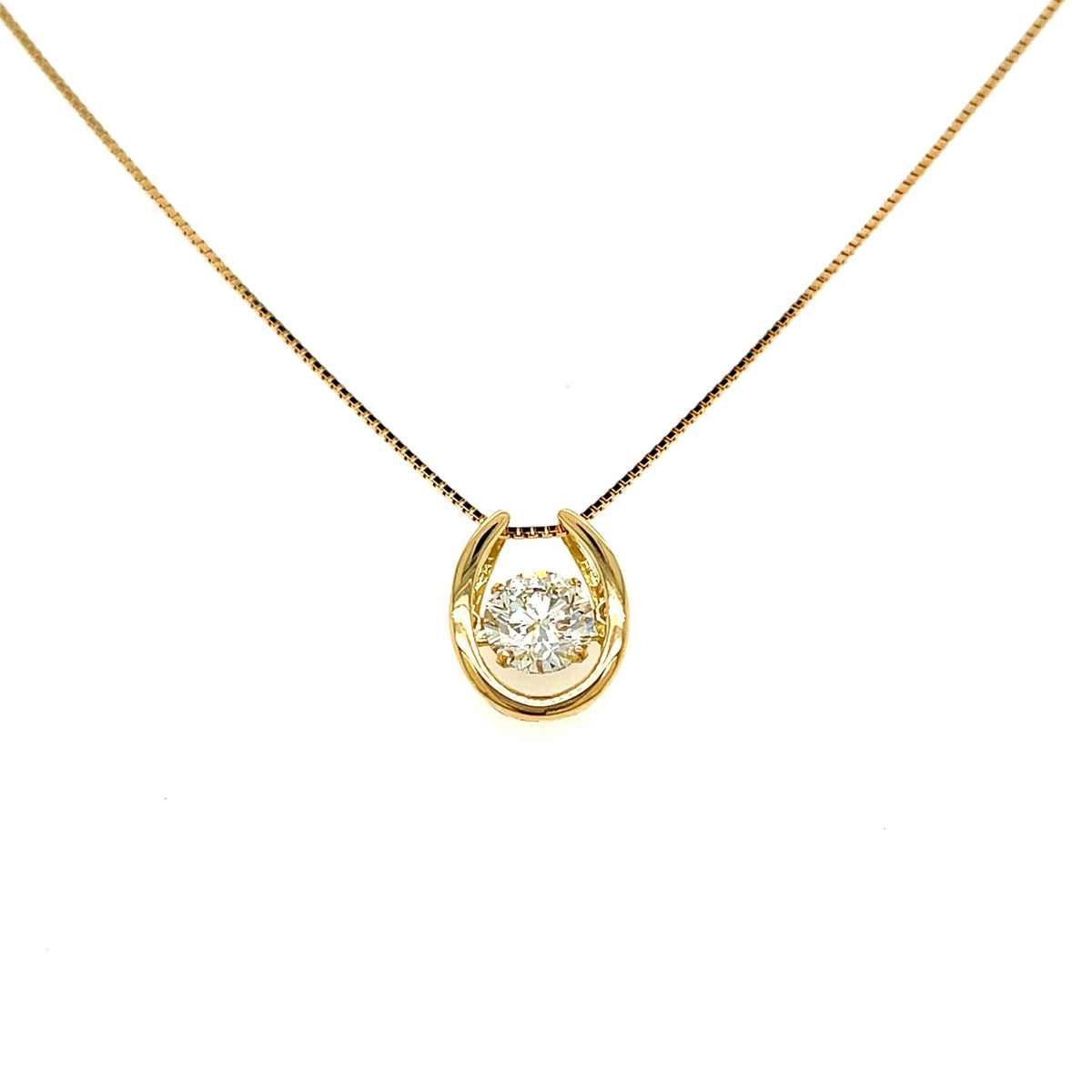 CGL - DS Horseshoe Necklace 1ct - JMW Jewelry Wholesale
