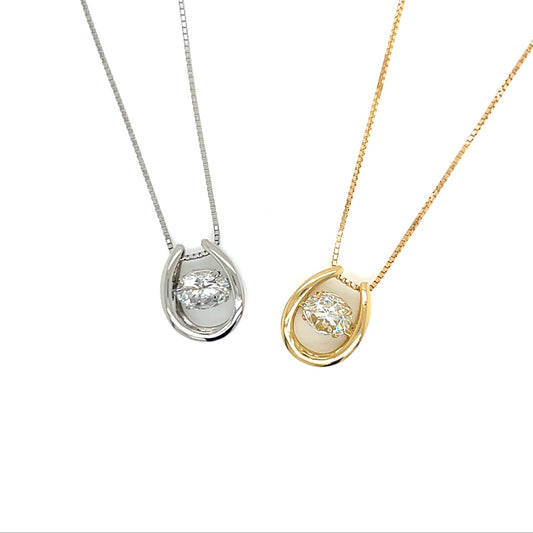 CGL - DS Horseshoe Necklace 1ct - JMW Jewelry Wholesale