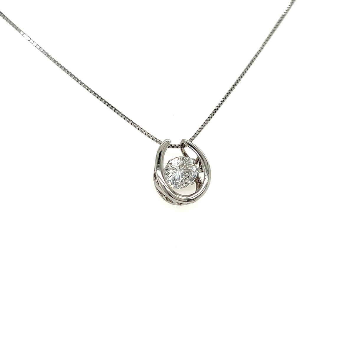 CGL - DS Horseshoe Necklace 1ct - JMW Jewelry Wholesale