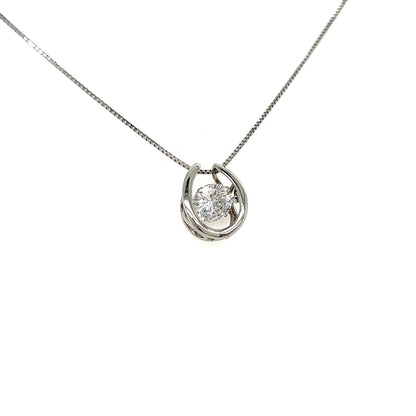 CGL - DS Horseshoe Necklace 1ct - JMW Jewelry Wholesale