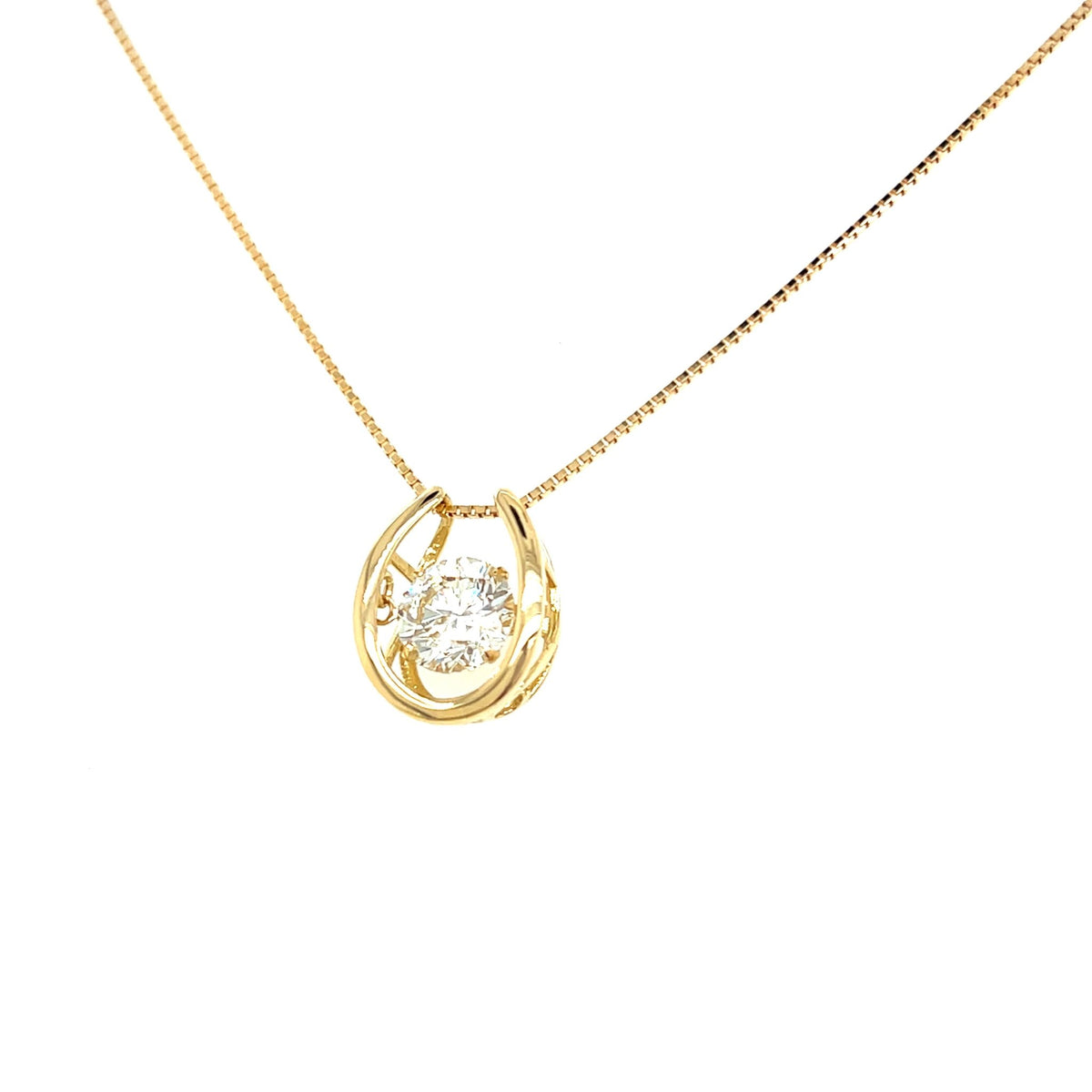 CGL - DS Horseshoe Necklace 1ct - JMW Jewelry Wholesale