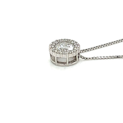 CGL Halo Necklace 0.323/0.08ct - JMW Jewelry Wholesale