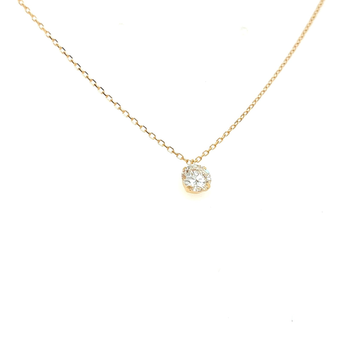 CGL Single Dia Four prong Necklace 0.5ct - JMW Jewelry Wholesale