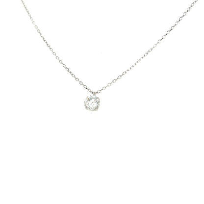 CGL Single Dia Four prong Necklace 0.5ct - JMW Jewelry Wholesale