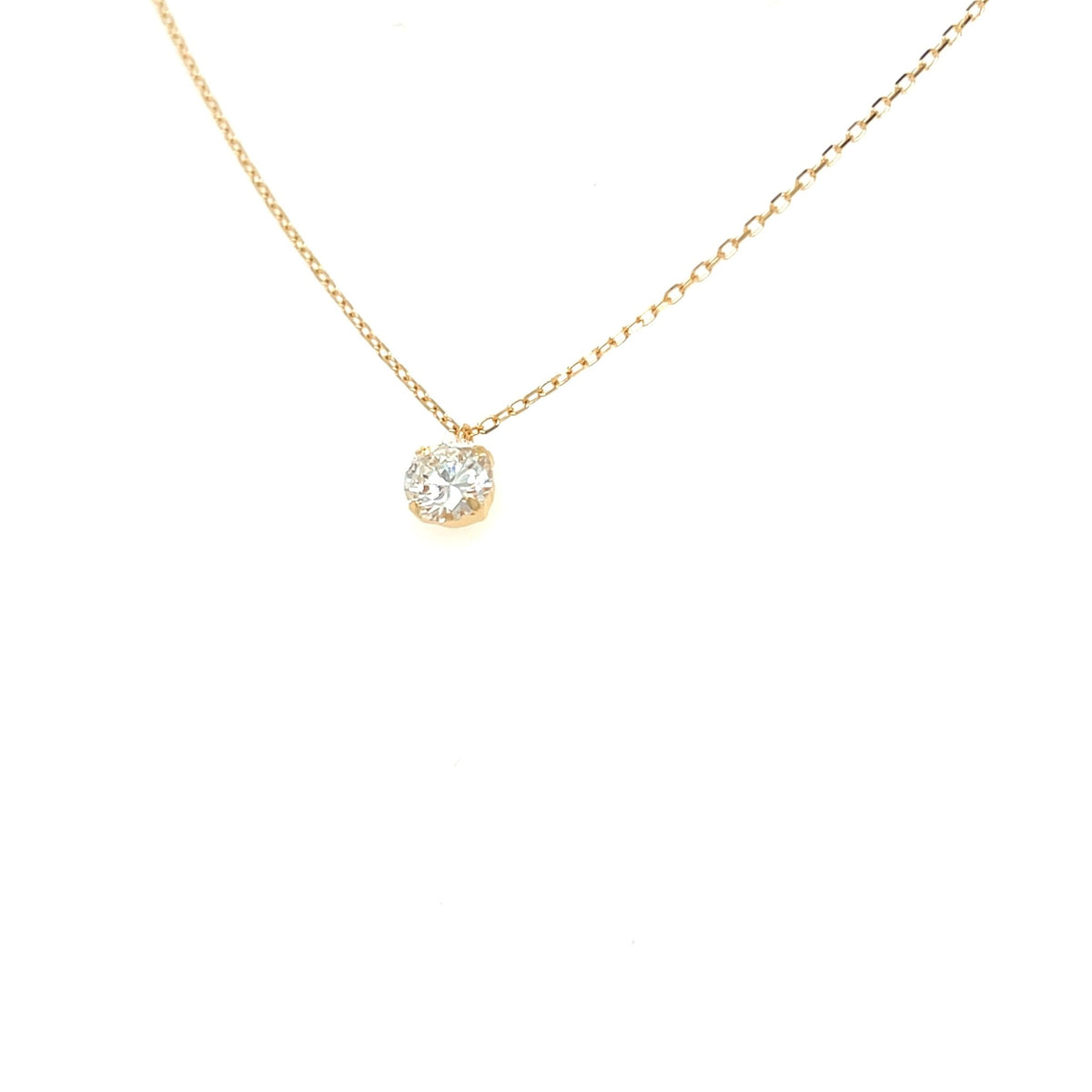 CGL Single Dia Four prong Necklace 0.5ct - JMW Jewelry Wholesale