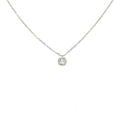 CGL Single Dia Four prong Necklace 0.5ct - JMW Jewelry Wholesale