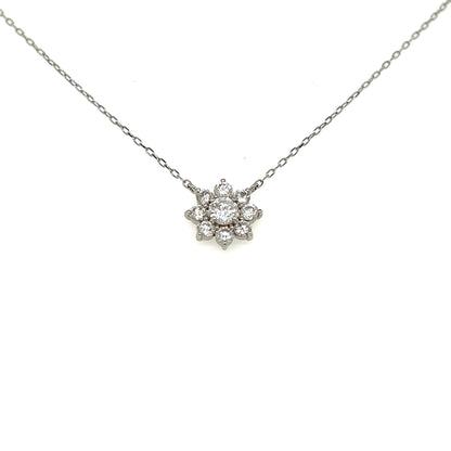CGL Sunflower Necklace 0.2/0.4ct/E/SI2/GD - JMW Jewelry Wholesale