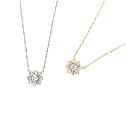 CGL Sunflower Necklace 0.2/0.4ct/E/SI2/GD - JMW Jewelry Wholesale