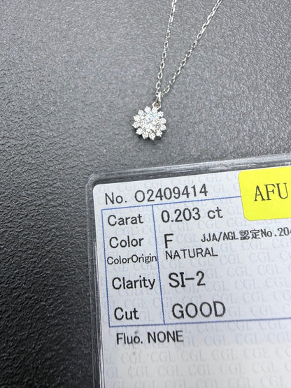 CGL Sunflower Necklace 0.2ct - JMW Jewelry Wholesale
