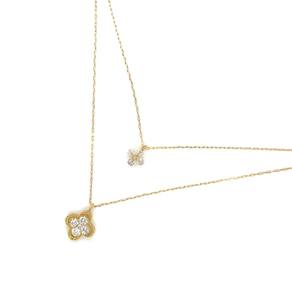 Clover Dual Pendant Necklace 0.4ct - JMW Jewelry Wholesale