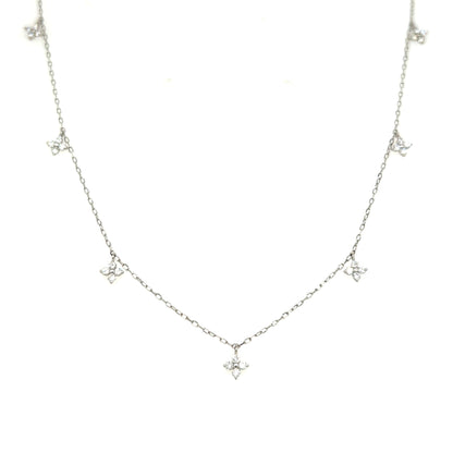 Clover Ruby Station Necklace 0.2/0.2ct - JMW Jewelry Wholesale