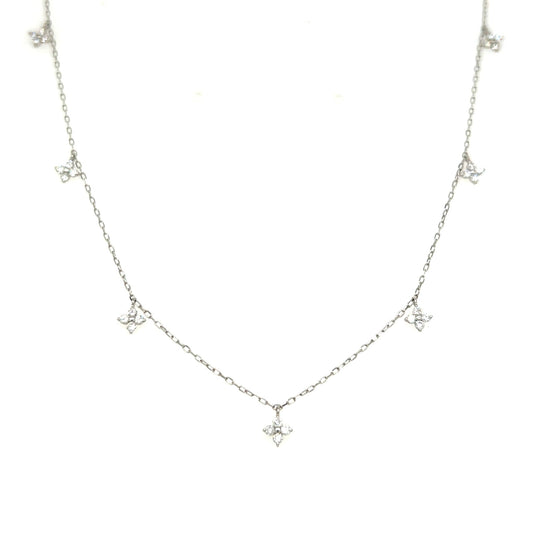 Clover Ruby Station Necklace 0.2/0.2ct - JMW Jewelry Wholesale