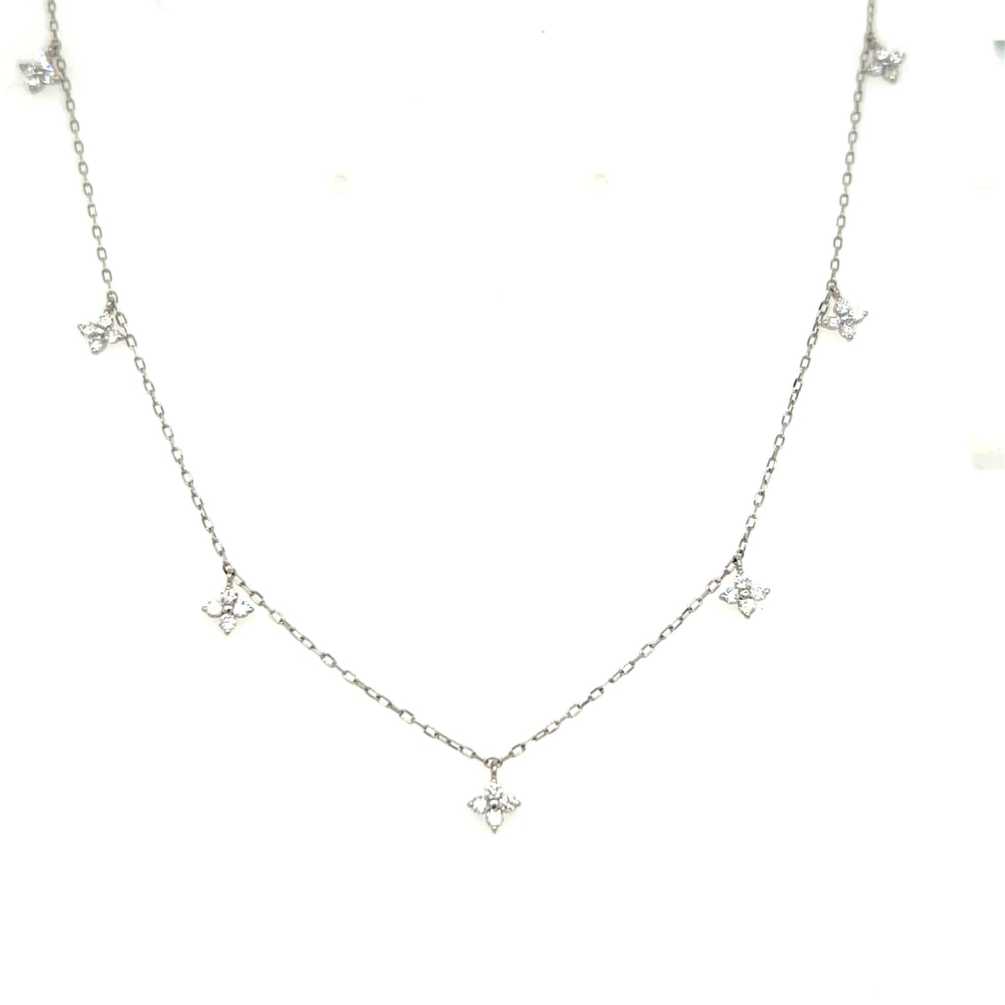 Clover Ruby Station Necklace 0.2/0.2ct - JMW Jewelry Wholesale