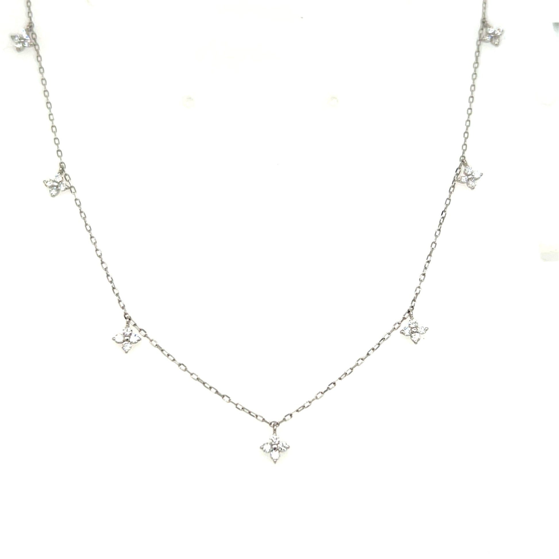 Clover Ruby Station Necklace 0.2/0.2ct - JMW Jewelry Wholesale
