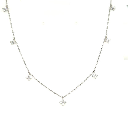 Clover Ruby Station Necklace 0.2/0.2ct - JMW Jewelry Wholesale