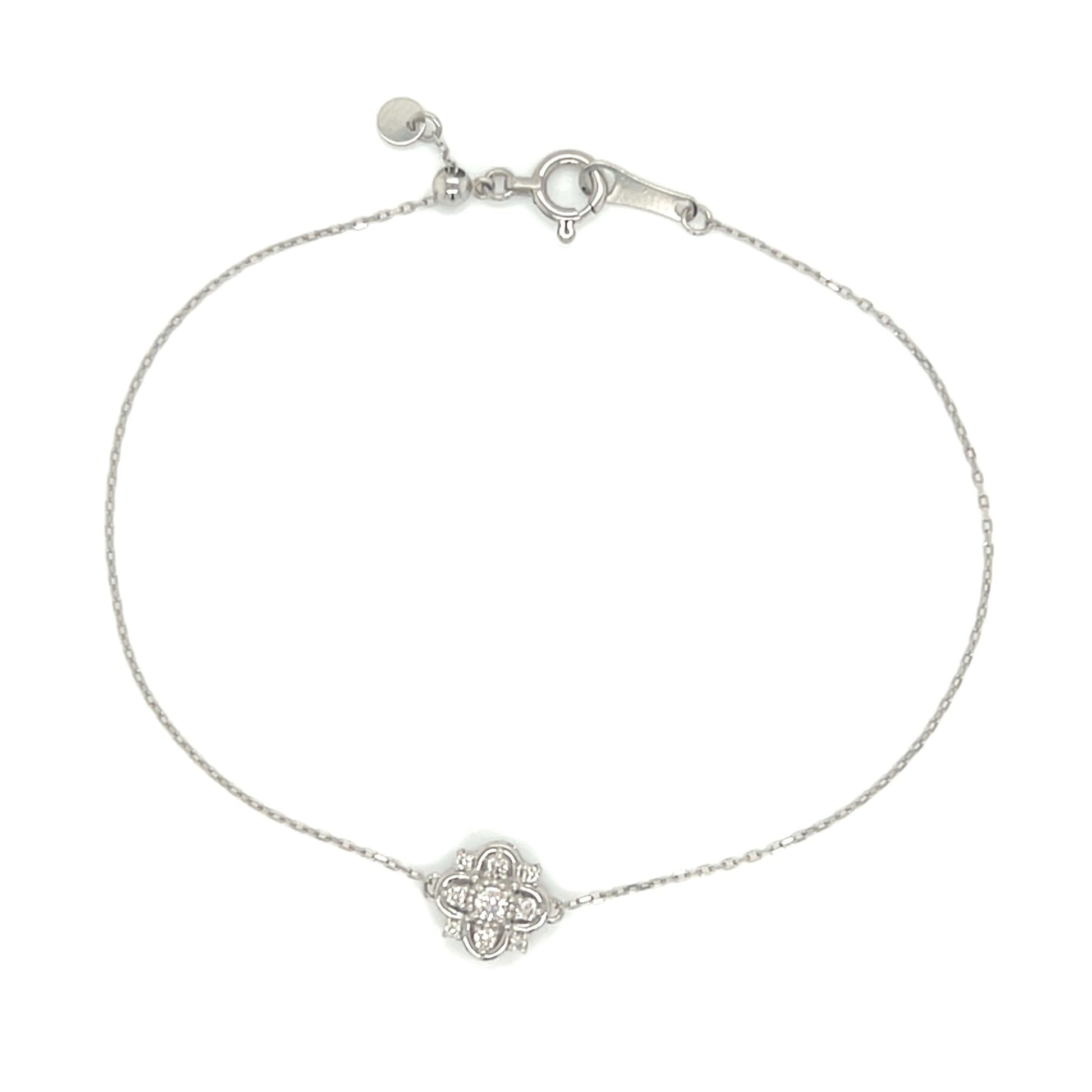 Clover Snowflake Bracelet 0.1ct - JMW Jewelry Wholesale
