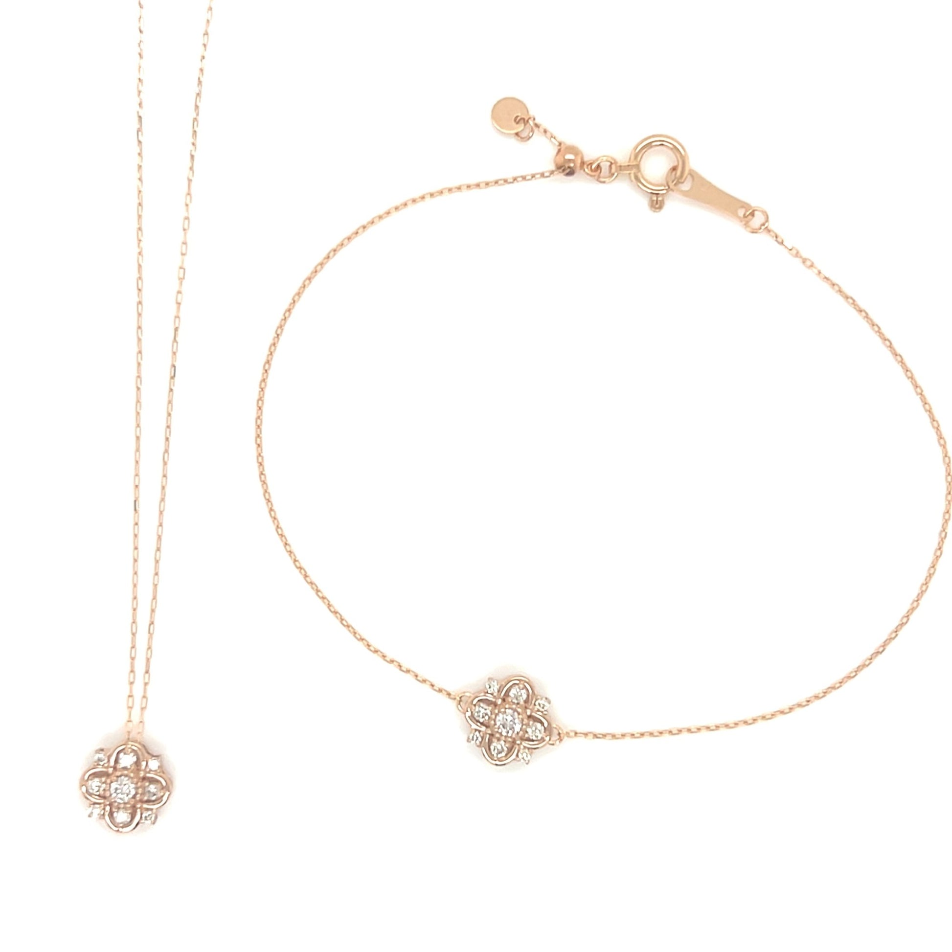 Clover Snowflake Bracelet 0.1ct - JMW Jewelry Wholesale