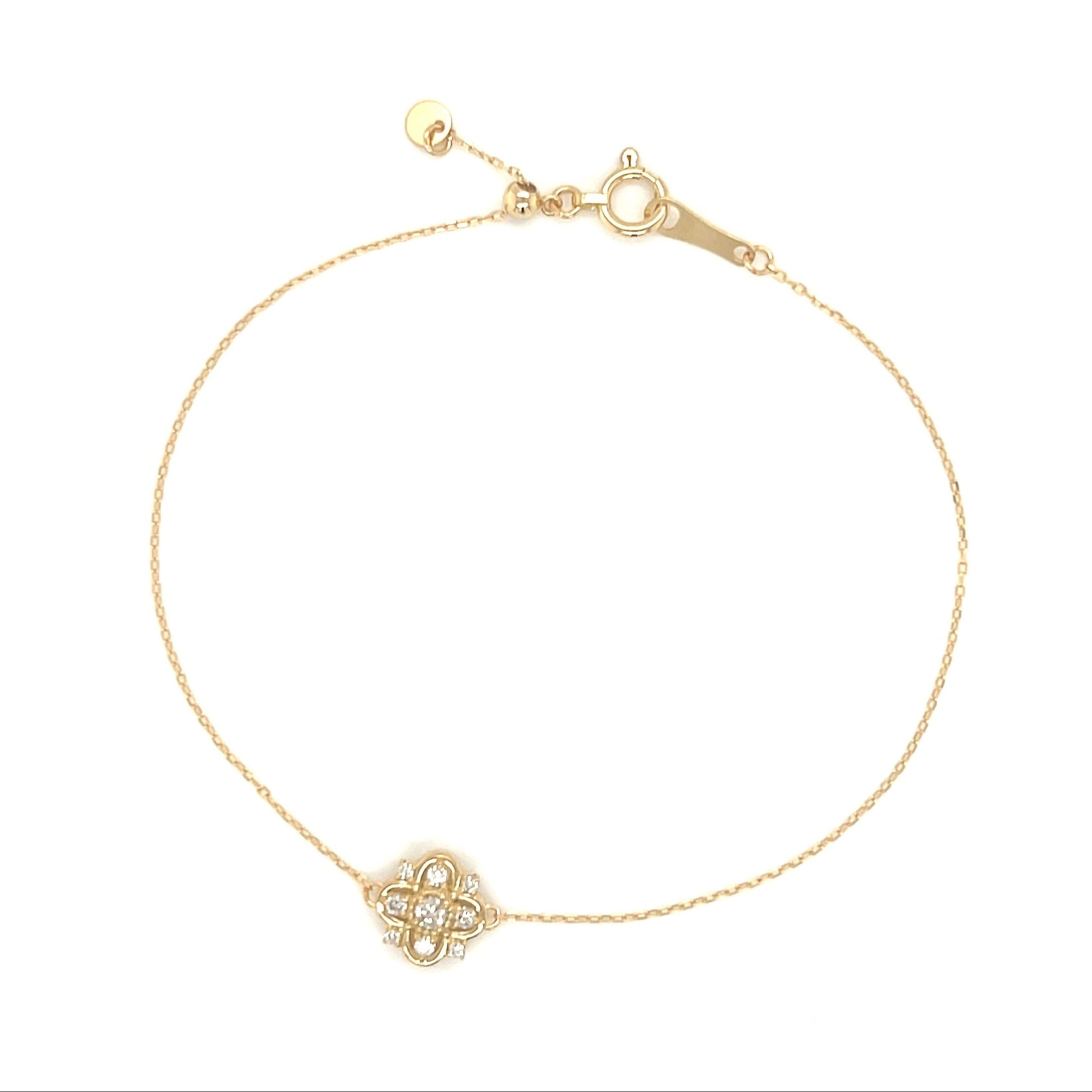 Clover Snowflake Bracelet 0.1ct - JMW Jewelry Wholesale
