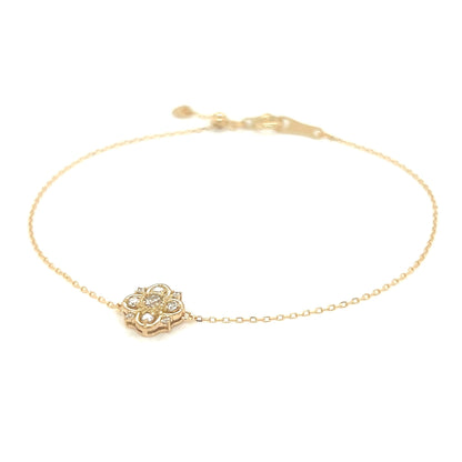 Clover Snowflake Bracelet 0.1ct - JMW Jewelry Wholesale