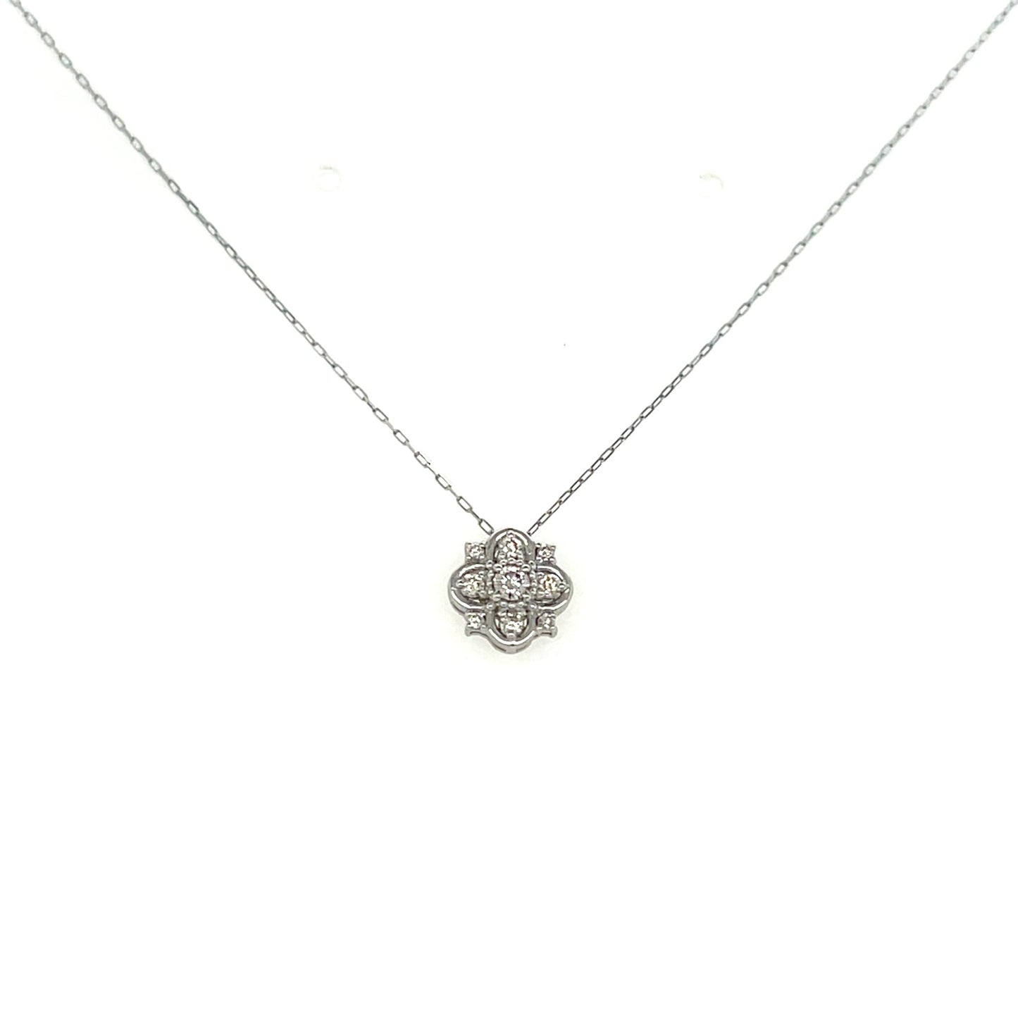 Clover Snowflake Necklace 0.1ct - JMW Jewelry Wholesale