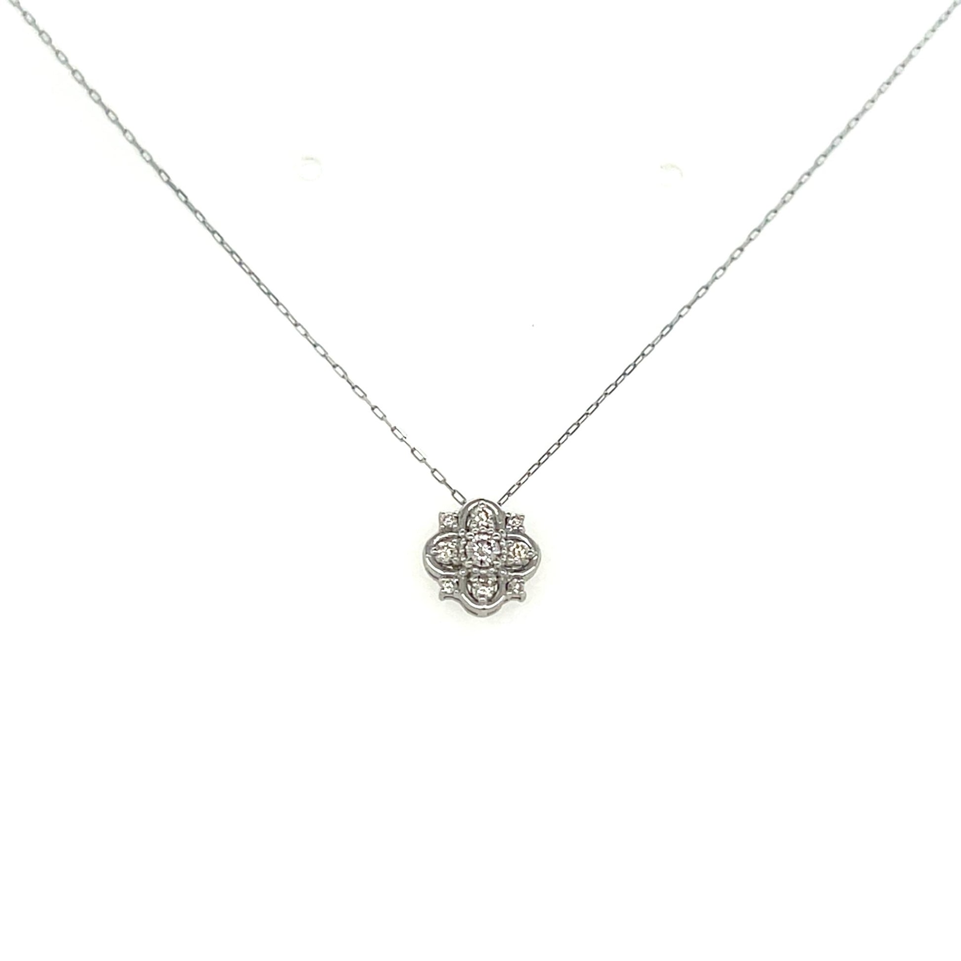 Clover Snowflake Necklace 0.1ct - JMW Jewelry Wholesale