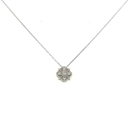 Clover Snowflake Necklace 0.1ct - JMW Jewelry Wholesale