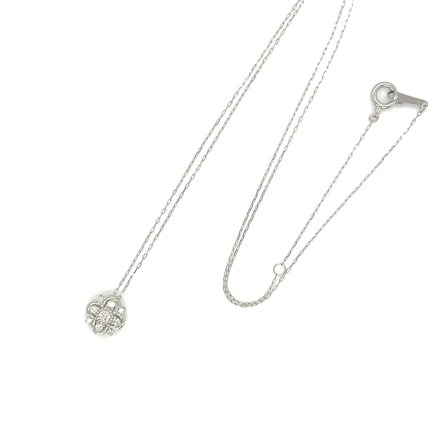 Clover Snowflake Necklace 0.1ct - JMW Jewelry Wholesale