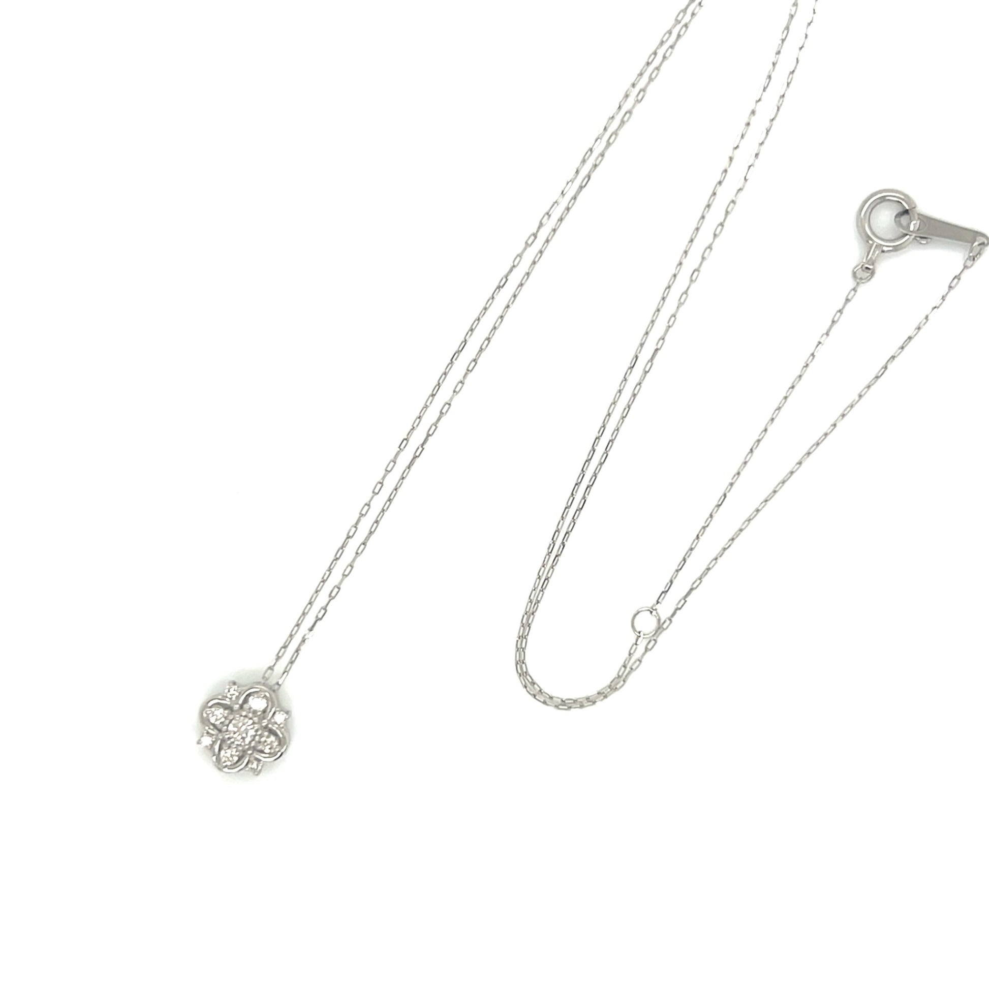 Clover Snowflake Necklace 0.1ct - JMW Jewelry Wholesale