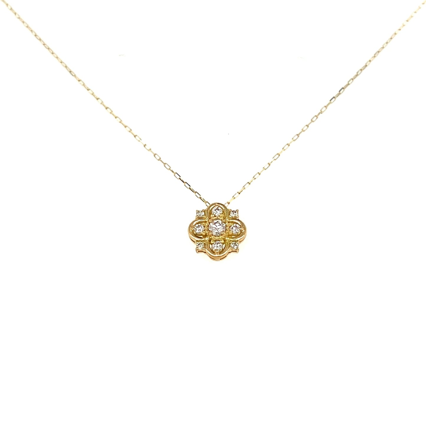 Clover Snowflake Necklace 0.1ct - JMW Jewelry Wholesale
