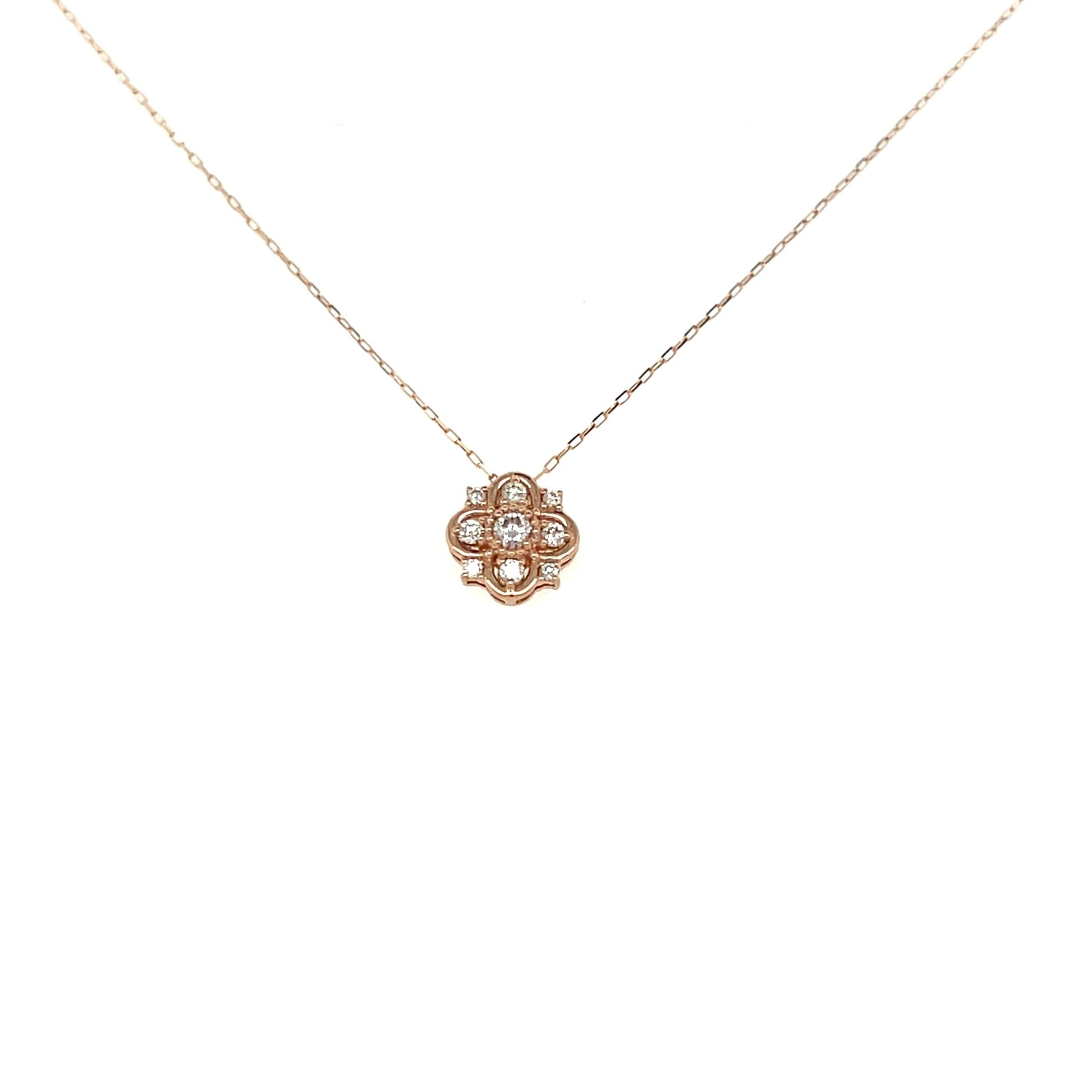 Clover Snowflake Necklace 0.1ct - JMW Jewelry Wholesale