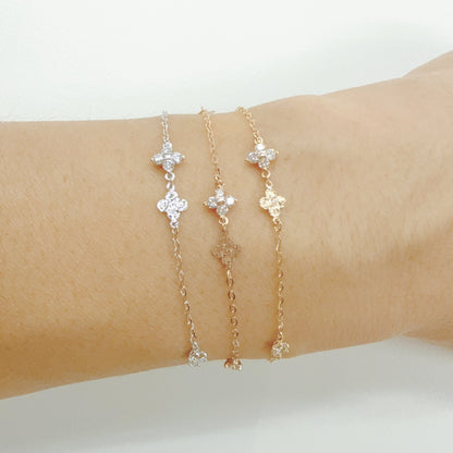 Clover Station Bracelet 0.21ct - JMW Jewelry Wholesale