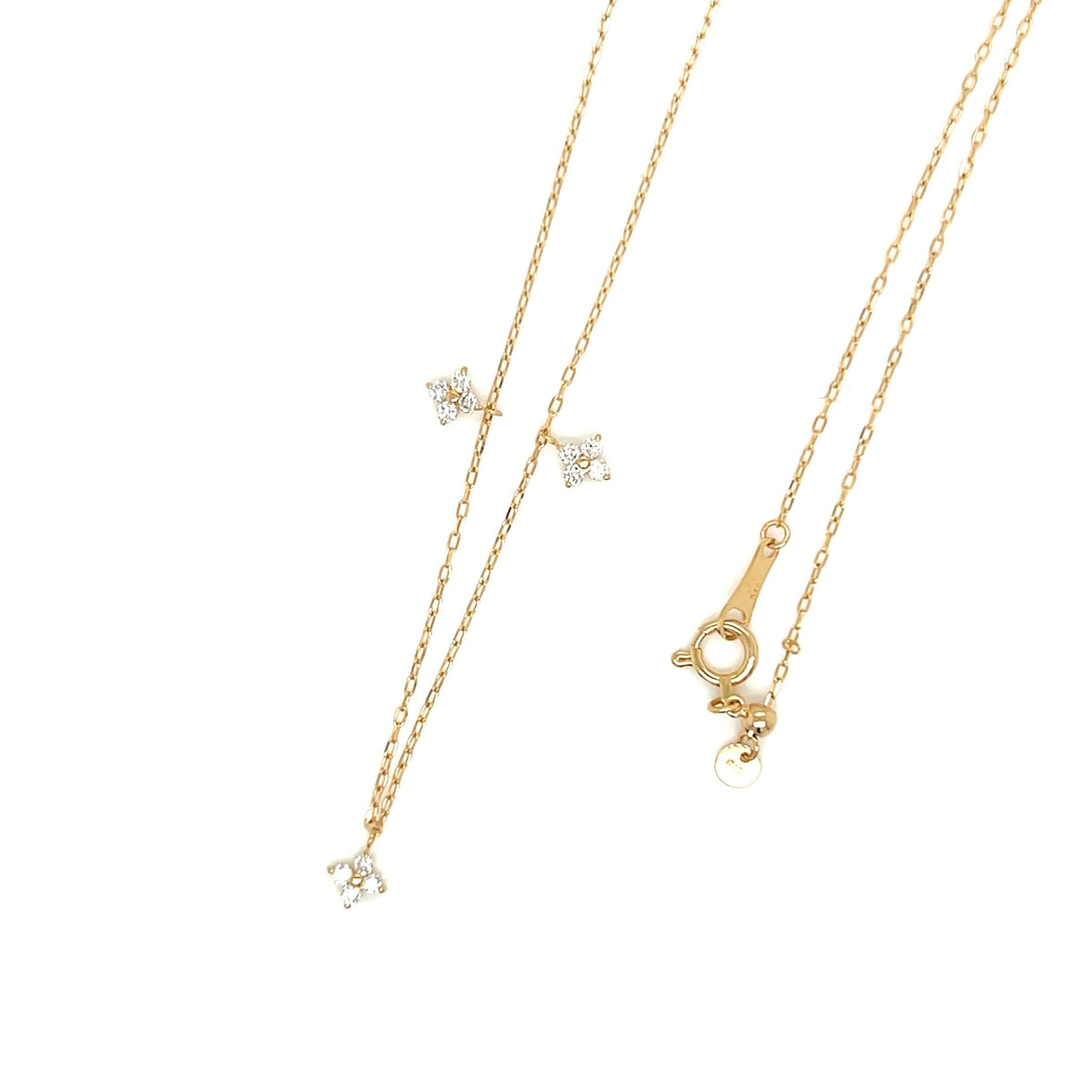 Clover Station Necklace 0.15ct - JMW Jewelry Wholesale