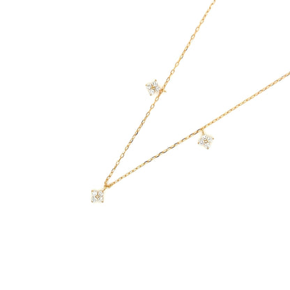 Clover Station Necklace 0.15ct - JMW Jewelry Wholesale