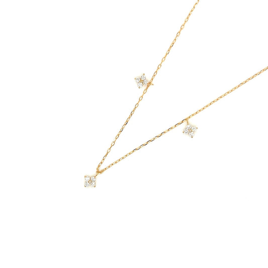 Clover Station Necklace 0.15ct - JMW Jewelry Wholesale