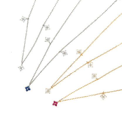 Clover Station Necklace 0.15ct - JMW Jewelry Wholesale