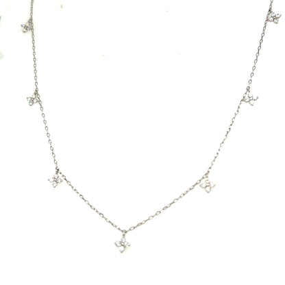 Clover Station Necklace 0.35ct - JMW Jewelry Wholesale