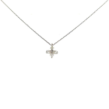 Cross Flower Necklace 0.12ct - JMW Jewelry Wholesale