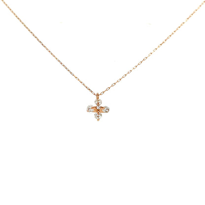 Cross Flower Necklace 0.12ct - JMW Jewelry Wholesale