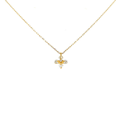 Cross Flower Necklace 0.12ct - JMW Jewelry Wholesale