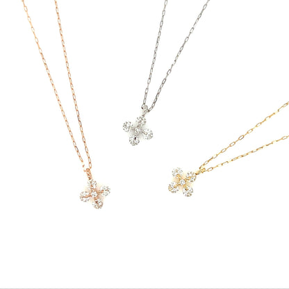 Cross Flower Necklace 0.12ct - JMW Jewelry Wholesale