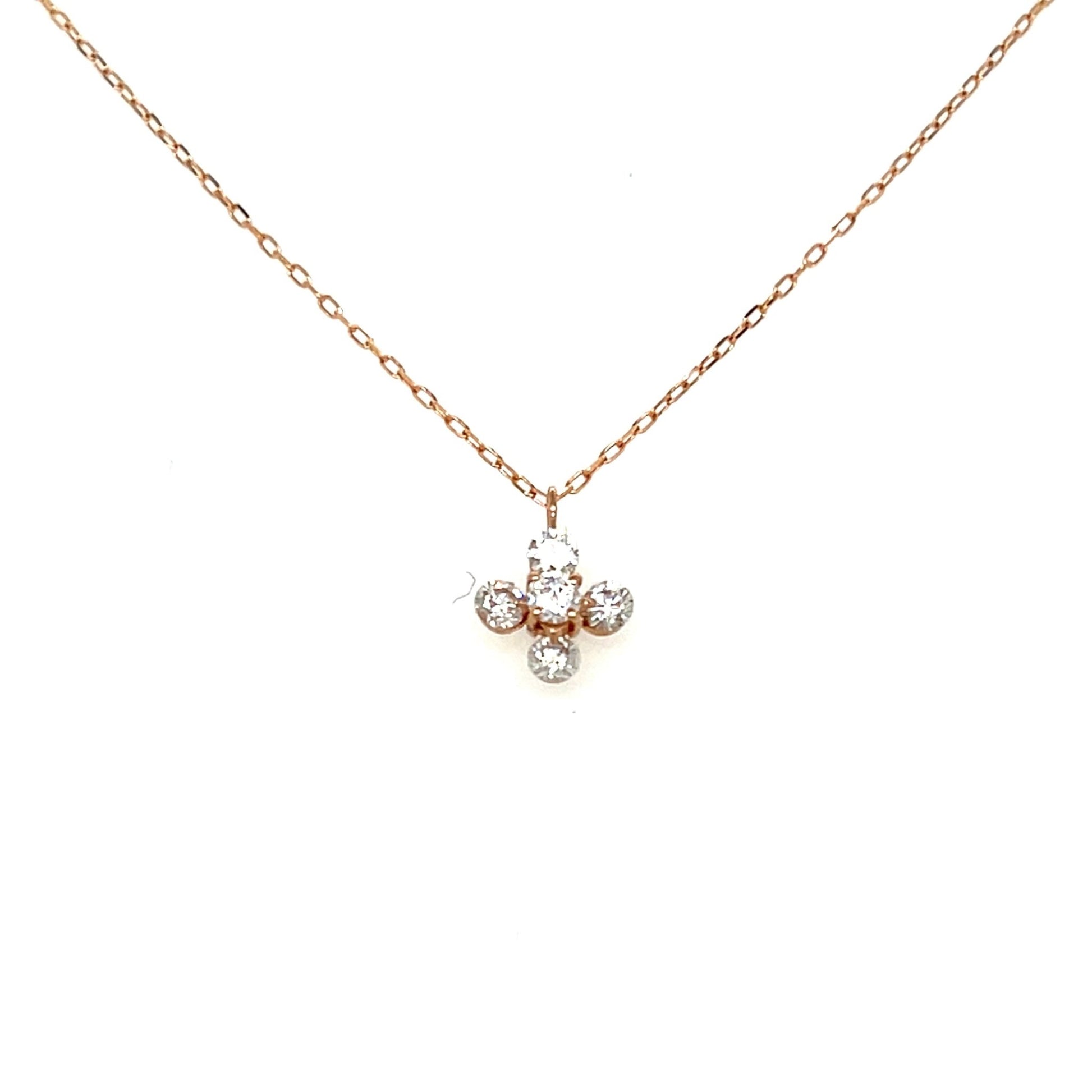 Cross Flower Necklace 0.2ct - JMW Jewelry Wholesale